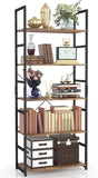 5 Tier Bookshelf, Tall Bookcase Shelf Storage Organizer