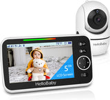 5''Display, Pan-Tilt-Zoom Video Baby Monitor with Camera and Audio, Night Vision