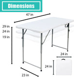 4ft Foldable Small Table with Handle