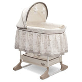 Rocking Bedside Bassinet - Portable Crib with Lights Sounds and Vibrations,