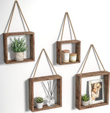 Rustic Wood Cube Display