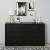 Drawer Dresser, (6-Drawer, Nightfall Oak)