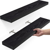 Black Bathroom Decor Floating Shelves for Laundry Room Organization