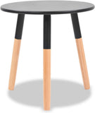 2 Pieces Side Table Set Console Table Set Coffee, 18.9"D x 18.9"W x 18.7"H, Black