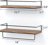 Set of 2, Wall Mounted Hanging Shelves