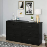 Drawer Dresser, (6-Drawer, Nightfall Oak)