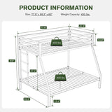 Twin Over Full Bunk Bed Frame with Ladder