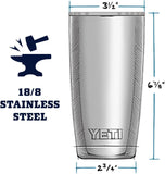 Rambler 20 oz Stainless Steel Vacuum Insulated Tumbler w/MagSlider Lid