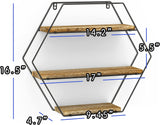 Shelf Hexagon Rustic Farmhouse