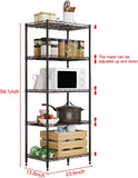 5 Tier Storage Shelf Wire Shelving Unit Storage Rack Metal for Kitchen Organization