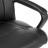 Basics Padded Office Desk Chair with Armrests, Adjustable Height/Tilt, 360-Degree
