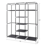 Non-Woven Fabric Wardrobe 59 x 17.7 x 69 inches, Black