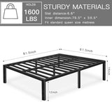 Platform Heavy Duty Beds Frames with Storage