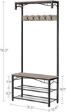 3-Tier Storage Shelf for Entryway Hallway Living Room