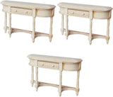 3pcs Drawer Model House Desk Doll Table Khaki Toy Wear