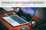 Pebble V3 Minimalistic 2.0 USB-C Desktop Speakers with USB Audio