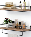 Set of 2, Wall Mounted Hanging Shelves
