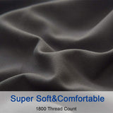 Bed Sheet Set Super Soft Microfiber 1800 Thread Count Luxury Egyptian Sheets 16-Inch