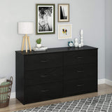 Drawer Dresser, (6-Drawer, Nightfall Oak)