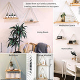 Set of 2  Wooden Shelf Macrame Rope