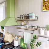 Set of 2, Wall Mounted Hanging Shelves