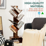 Tall Wood Book Storage Rack