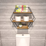 Shelf Hexagon Rustic Farmhouse