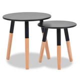 2 Pieces Side Table Set Console Table Set Coffee, 18.9