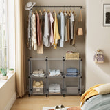 6-Cube Light Grey Cube Storage Organizer, Modular Storage Shelf with Hammer