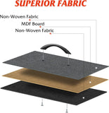 2 Drawers, Bedside Furniture, Night Stand, End Table with Fabric Bins