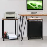 2 Tier Small End Table with Open Storage Shelf