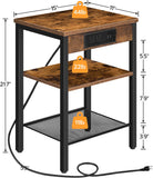 End Table with Charging Station and USB Ports