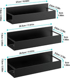 3 Pack Moveable Fridge Magnetic Spice Racks, Metal Black