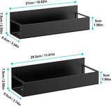2 Pack Moveable Fridge Magnetic Spice Racks, Metal Black