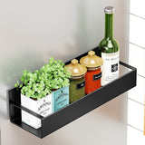 2 Pack Moveable Fridge Magnetic Spice Racks, Metal Black