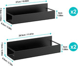 4 Pack Moveable Fridge Magnetic Spice Racks, Metal Black