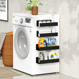 4 Pack Moveable Fridge Magnetic Spice Racks, Metal Black