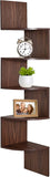5 Tier Floating Shelves for Wall, Easy-to-Assemble Wall Mount Corner Shelves
