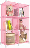 6-Cube Storage Shelf, Storage Bookcase Bookshelf with Metal Hammer