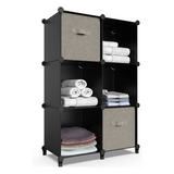6-Cube Storage Organizer, Closet shelf Bookcase Bookshelf with Metal Hammer