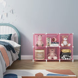 6-Cube Storage Shelf, Storage Bookcase Bookshelf with Metal Hammer