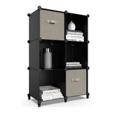 6-Cube Storage Organizer, Closet shelf Bookcase Bookshelf with Metal Hammer