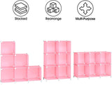 6-Cube Storage Shelf, Storage Bookcase Bookshelf with Metal Hammer