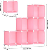 6-Cube Storage Shelf, Storage Bookcase Bookshelf with Metal Hammer