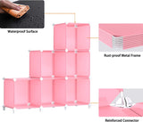 6-Cube Storage Shelf, Storage Bookcase Bookshelf with Metal Hammer