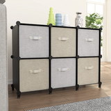 6-Cube Storage Organizer, Closet shelf Bookcase Bookshelf with Metal Hammer