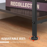 End Table with Fabric Storage Drawer and Open Wood Shelf